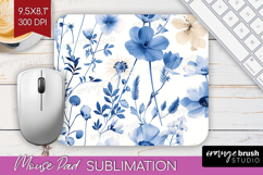 Wildflowers Mouse Pad Sublimation - Summer Floral Mousepad Product Image 1