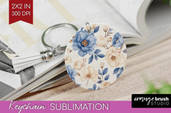 Wildflowers Keychain PNG - Summer Floral Keychain Product Image 1