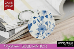 Wildflowers Keychain PNG - Summer Floral Keychain Product Image 1