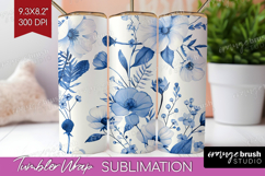 Wildflowers Tumbler Wrap - Summer Floral Tumbler PNG Product Image 1