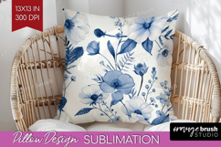 Wildflowers Pillow Sublimation - Summer Floral Pillow Cover Product Image 1