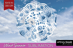 Wildflowers Wind Spinner Sublimation PNG - Summer Floral Product Image 1