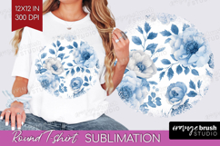Wildflowers Round Tshirt Background - Summer Floral PNG Product Image 1