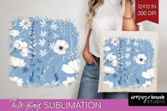 Wildflowers Tote Bag - Summer Floral Tote Bag PNG Product Image 1