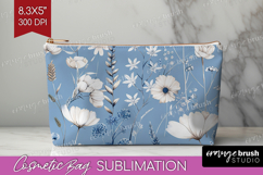 Wildflowers Cosmetic Bag - Summer Floral Makeup Bag PNG Product Image 1