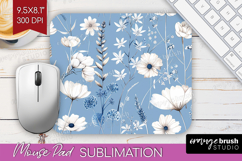 Wildflowers Mouse Pad Sublimation - Summer Floral Mousepad Product Image 1