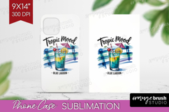 Blue Lagoon Cocktail Phone Case PNG Summer Drink Case PNG Product Image 1