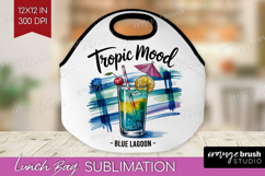 Blue Lagoon Cocktail Lunch Bag Summer Drink Lunch Bug PNG Product Image 1