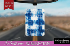 Blue Tie Dye Air Freshener PNG - Shibori PNG Sublimation Product Image 1