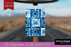 Blue Tie Dye Air Freshener PNG - Shibori PNG Sublimation Product Image 1