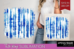 Blue Tie Dye Tote Bag - Shibori Tote Bag PNG Sublimation Product Image 1