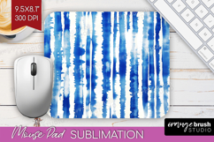 Blue Tie Dye Mouse Pad Sublimation - Shibori Mousepad PNG Product Image 1