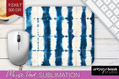 Blue Tie Dye Mouse Pad Sublimation - Shibori Mousepad PNG Product Image 1