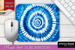 Blue Tie Dye Mouse Pad Sublimation - Shibori Mousepad PNG Product Image 1