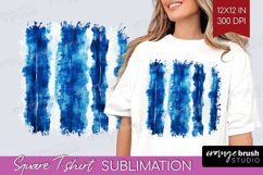 Blue Tie Dye Square Tshirt Background - Shibori PNG Product Image 1