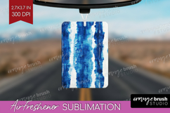 Blue Tie Dye Air Freshener PNG - Shibori PNG Sublimation Product Image 1