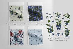 Blueberry vector patterns set Product Image 2
