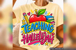 Teaching Hallelujah PNG, Christian Teacher Apple Design Product Image 2