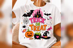 Trick or Treat PNG, Cute Halloween Ghost PNG, Pumpkin Witch Product Image 2