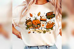 Cozy Season Fall Pumpkin Coffee Pie PNG, Cute Autumn Shirt Product Image 3