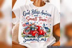God Bless America PNG, Small Town Summit MS Patriotic Design Product Image 2