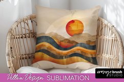 Boho Pillow Cover - Minimalist Landscape Pillow Sublimation Product Image 1