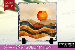 Boho Landscape Slate PNG - Minimalist Square Slate Product Image 1
