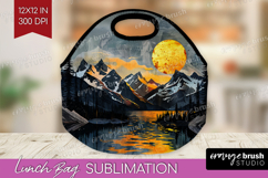 Boho Landscape Lunch Bag - Minimalist Lunch Bug PNG Product Image 1