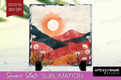 Boho Landscape Slate PNG - Minimalist Square Slate Product Image 1
