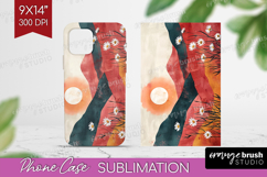 Boho Landscape Phone Case PNG - Minimalist Case PNG Product Image 1