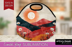 Boho Landscape Lunch Bag - Minimalist Lunch Bug PNG Product Image 1