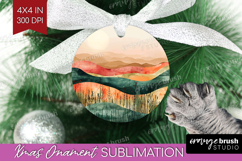 Boho Landscape Ornament PNG - Minimalist PNG Sublimation Product Image 1