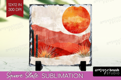 Boho Landscape Slate PNG - Minimalist Square Slate Product Image 1