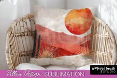 Boho Pillow Cover - Minimalist Landscape Pillow Sublimation Product Image 1