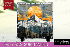 Boho Landscape Slate PNG - Minimalist Square Slate Product Image 1