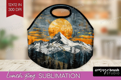 Boho Landscape Lunch Bag - Minimalist Lunch Bug PNG Product Image 1