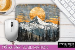 Boho Mouse Pad, Minimalist Landscape Mousepad Sublimation Product Image 1