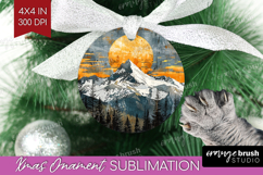 Boho Landscape Ornament PNG - Minimalist PNG Sublimation Product Image 1