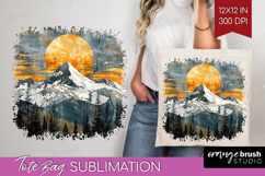 Boho Landscape Tote Bag - Minimalist Tote Bag PNG Product Image 1