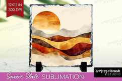 Boho Landscape Slate PNG - Minimalist Square Slate Product Image 1