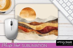 Boho Mouse Pad, Minimalist Landscape Mousepad Sublimation Product Image 1