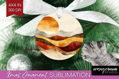 Boho Landscape Ornament PNG - Minimalist PNG Sublimation Product Image 1