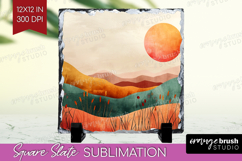 Boho Landscape Slate PNG - Minimalist Square Slate Product Image 1