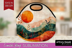 Boho Landscape Lunch Bag - Minimalist Lunch Bug PNG Product Image 1