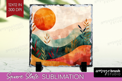 Boho Landscape Slate PNG - Minimalist Square Slate Product Image 1