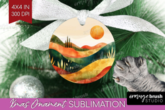 Boho Landscape Ornament PNG - Minimalist PNG Sublimation Product Image 1
