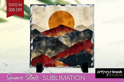 Boho Landscape Slate PNG - Minimalist Square Slate Product Image 1
