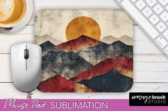 Boho Mouse Pad, Minimalist Landscape Mousepad Sublimation Product Image 1