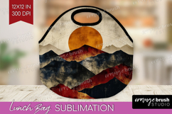 Boho Landscape Lunch Bag - Minimalist Lunch Bug PNG Product Image 1