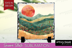 Boho Landscape Slate PNG - Minimalist Square Slate Product Image 1
